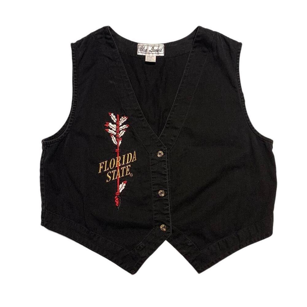 Florida State University Seminole VTG 90s Embroidered College Sportswear Vest XL